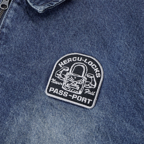 Passport Freight Recycled Denim Hercu-Locks Jacket - Washed Dark Indigo