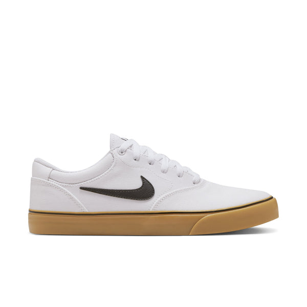 Nike SB Chron 2 Cnvs Summit White / Black / White Gum Light Brown - Streetart.fr
