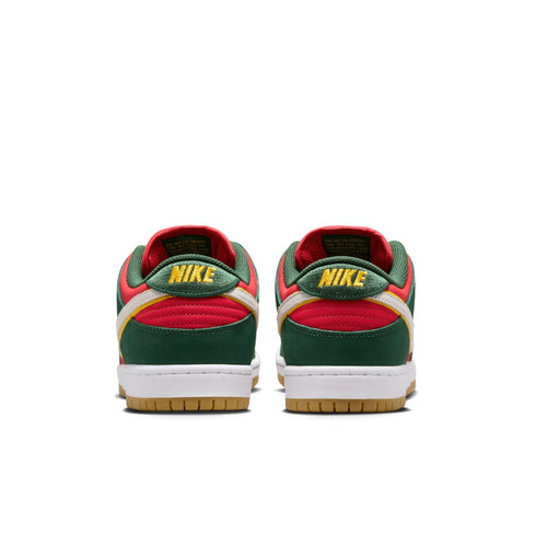 Nike SB Dunk Low Pro Prm Sonics Fir / White-University Gold-Fire Red - Streetart.fr