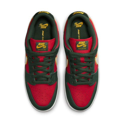 Nike SB Dunk Low Pro Prm Sonics Fir / White-University Gold-Fire Red - Streetart.fr