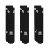 Nike Sb Ed Elvd Sb 3 Pairs Crew Socks - Black / Black / White - Streetart.fr