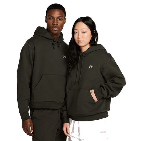 Nike SB Essential Logo Fleece Po Hood - Sequoia / White - Streetart.fr