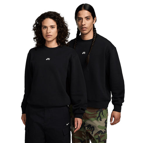 Nike SB Fleece Crew Essential Logo - Black / White - Streetart.fr