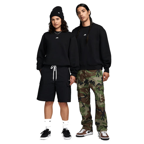 Nike SB Fleece Crew Essential Logo - Black / White - Streetart.fr