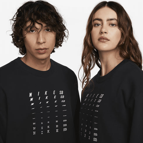 Nike SB Fleece Crew Fade Gfx Sweat Crew Black - Streetart.fr