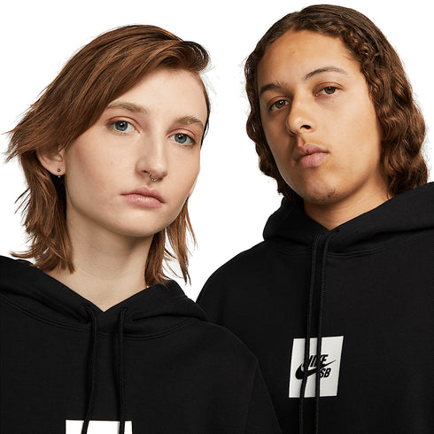 Nike SB Fleece Hd Box Logo Sweat Hood Black - Streetart.fr