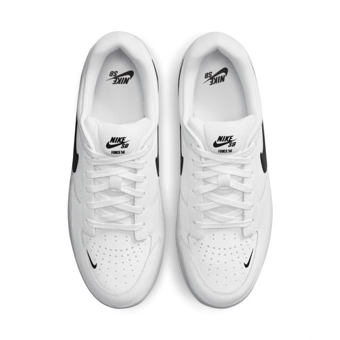 Nike SB Force 58 Prm L White / Black / White - White - Streetart.fr