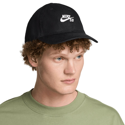 Nike SB Nk Club - Cap Black / White - Streetart.fr