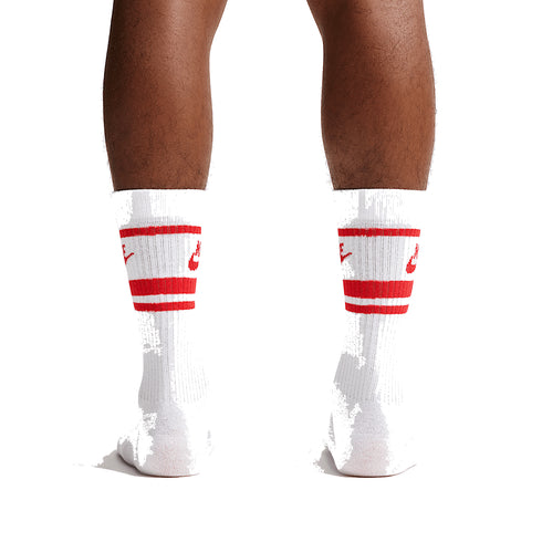 Nike SB Nsw Everyday Essential Crew - Socks White / University Red - Streetart.fr
