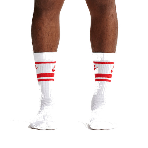 Nike SB Nsw Everyday Essential Crew - Socks White / University Red - Streetart.fr