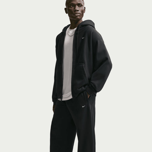Nike SB Solo Swoosh Fleece Open-Hem Pant - Black / White — vue 4