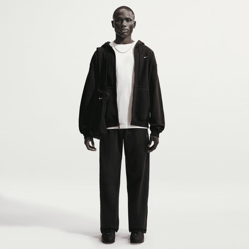 Nike SB Solo Swoosh Fleece Open-Hem Pant - Black / White — vue 5