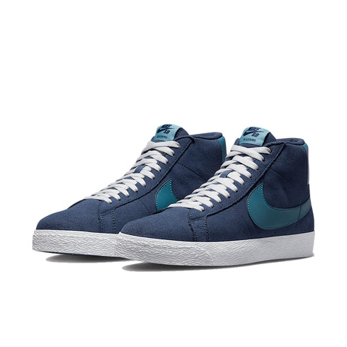 Nike SB Zoom Blazer Mid - Midnight Navy / Noise Aqua - Streetart.fr