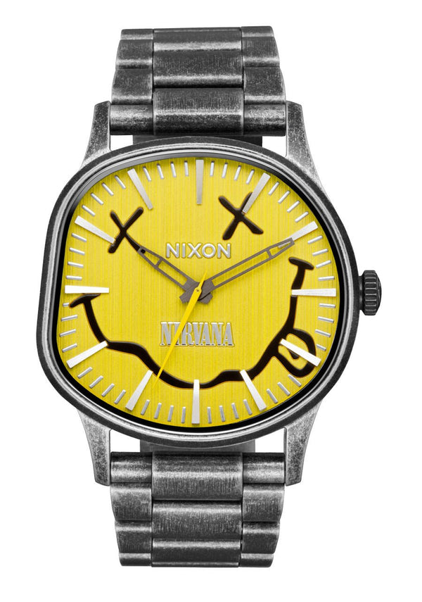 Nixon Nirvana Sentry Wobble - Yellow Nirvana Smiley - Streetart.fr