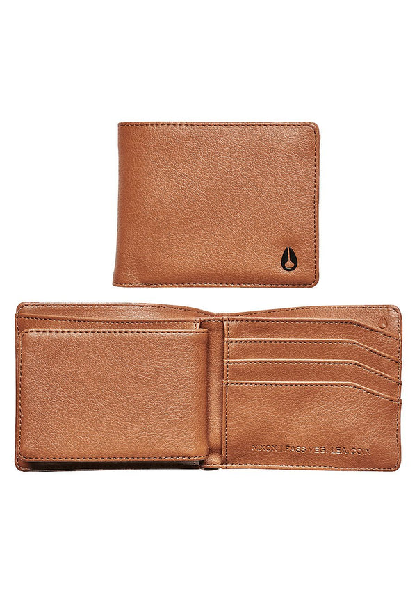 Nixon Pass Vegan Leather Coin Wallet - Saddle - Streetart.fr