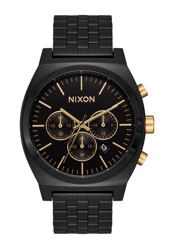 Nixon Time Teller Chrono - Black / Black / Gold - Streetart.fr