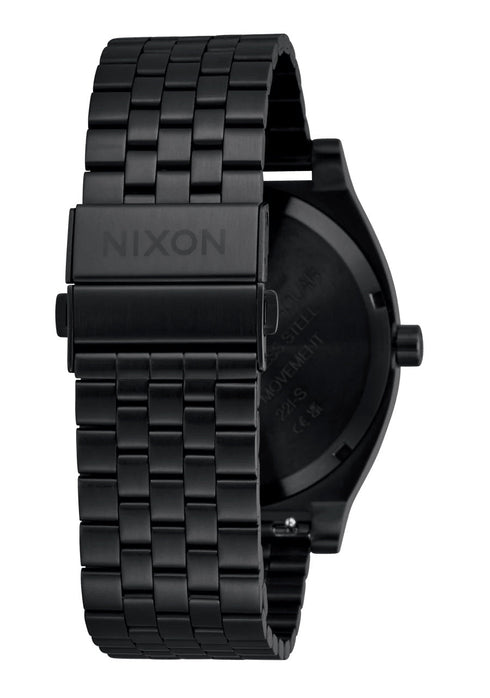Nixon Time Teller Solar - All Black / White - Streetart.fr