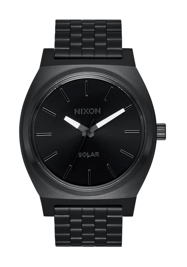Nixon Time Teller Solar - All Black / White - Streetart.fr