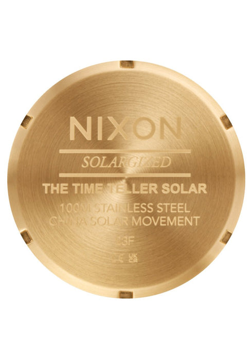 Nixon Time Teller Solar - All Gold / Black - Streetart.fr