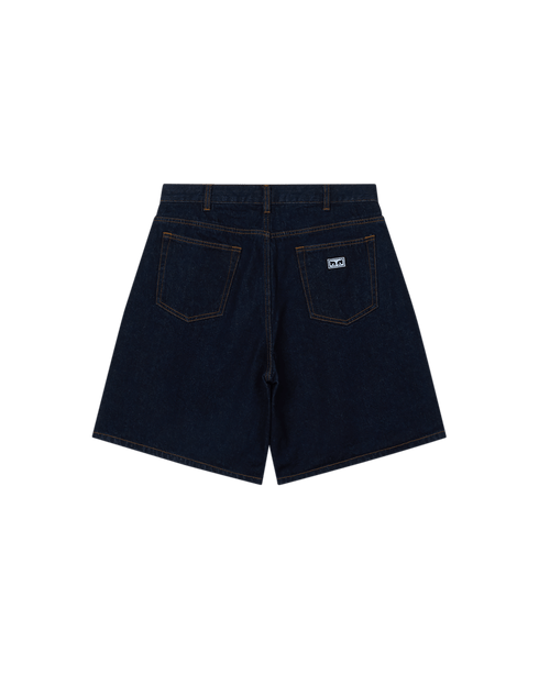 Obey Bigwig Baggy Denim Short - Rinse Indigo - Streetart.fr