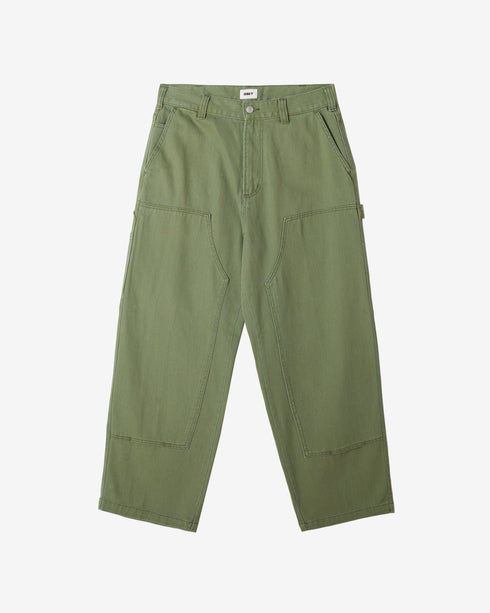 Obey Bigwig Denim Carpenter Pant Duck Green Faded - Streetart.fr