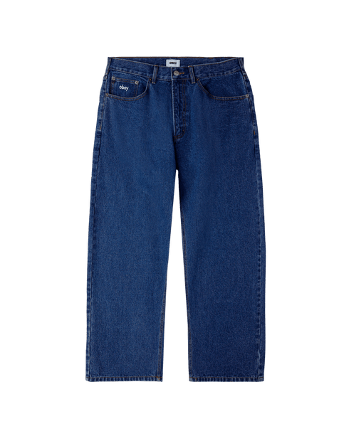 Obey Bigwig Denim Pant Rinse Indigo - Streetart.fr