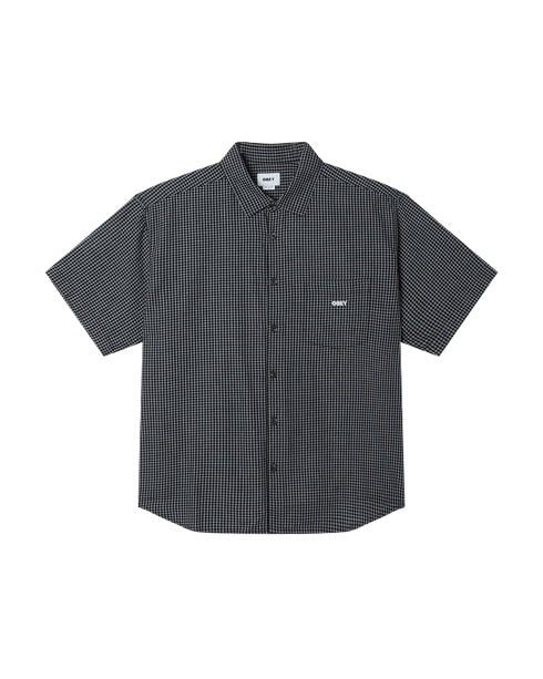 Obey Bigwig Frank Woven Surf Shirt - Black Multi - Streetart.fr