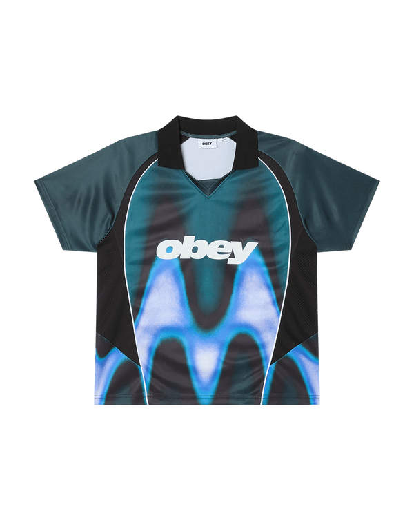 Obey Blurred Soccer Jersey - Dark Teal - Streetart.fr