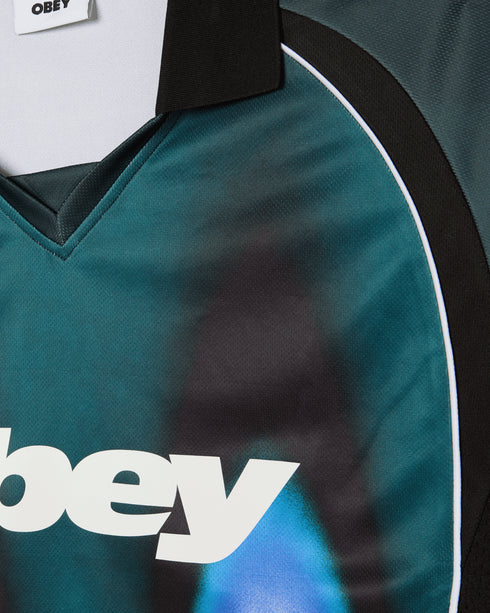 Obey Blurred Soccer Jersey - Dark Teal - Streetart.fr