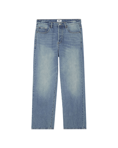 Obey Boxcar Straight Leg Denim - Heavy Vintage Indigo - Streetart.fr
