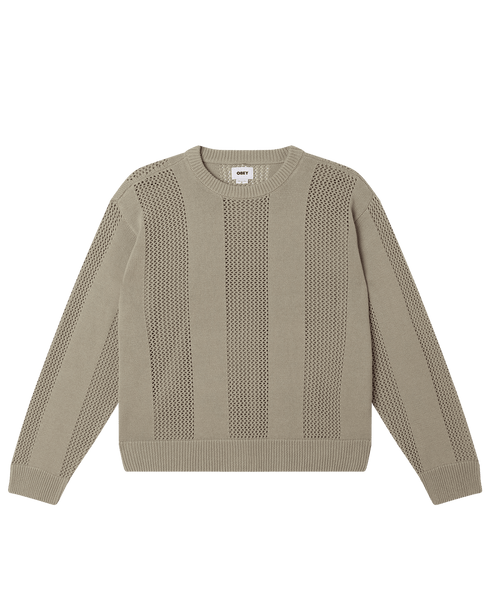 Obey Crochet Sweater - London Fog - Streetart.fr