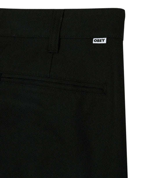 Obey Dean Pleated Pant - Black - Streetart.fr