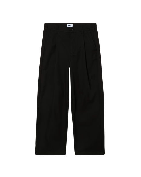 Obey Dean Pleated Pant - Black - Streetart.fr
