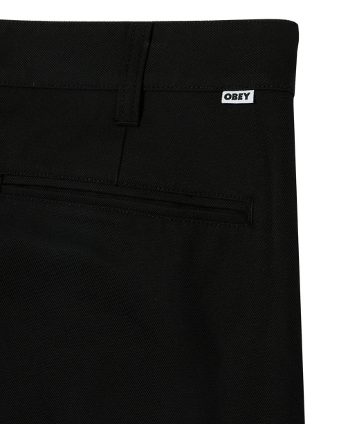 Obey Dean Pleated Pant - Black - Streetart.fr