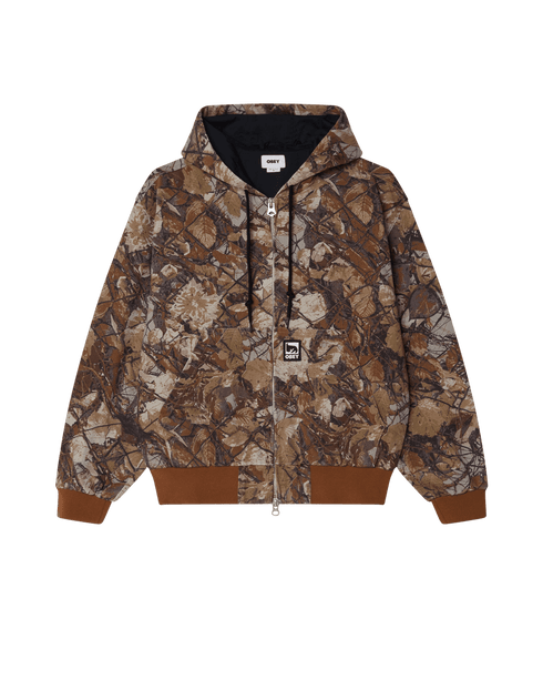Obey Glen Zip Up Jacket - Fence Camo Multi - Streetart.fr