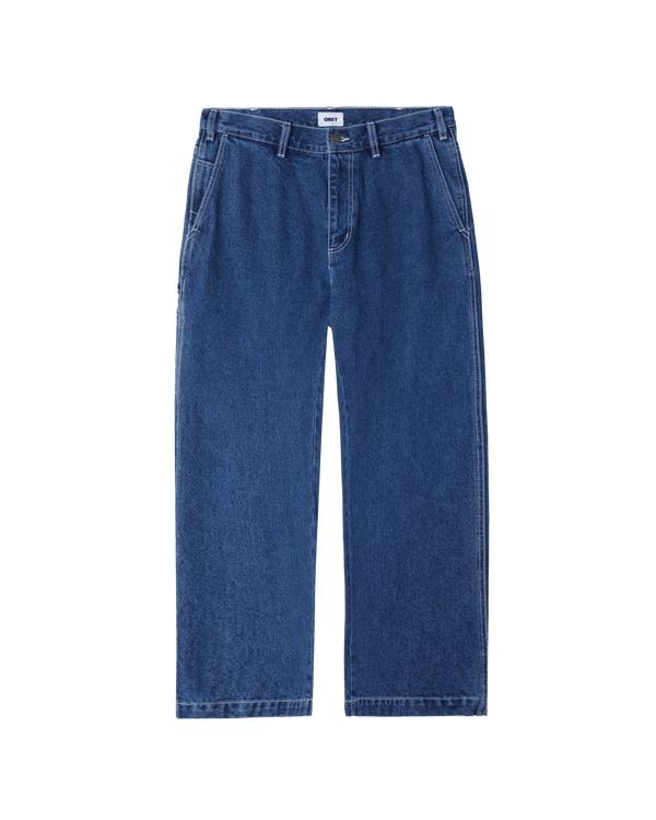 Obey Hardwork Carpenter Denim Pant Stonewash Indigo - Streetart.fr