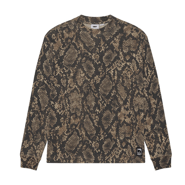 Obey Post Thermal L/S T-Shirt - Dusty Vintage Rattlesnake - Streetart.fr