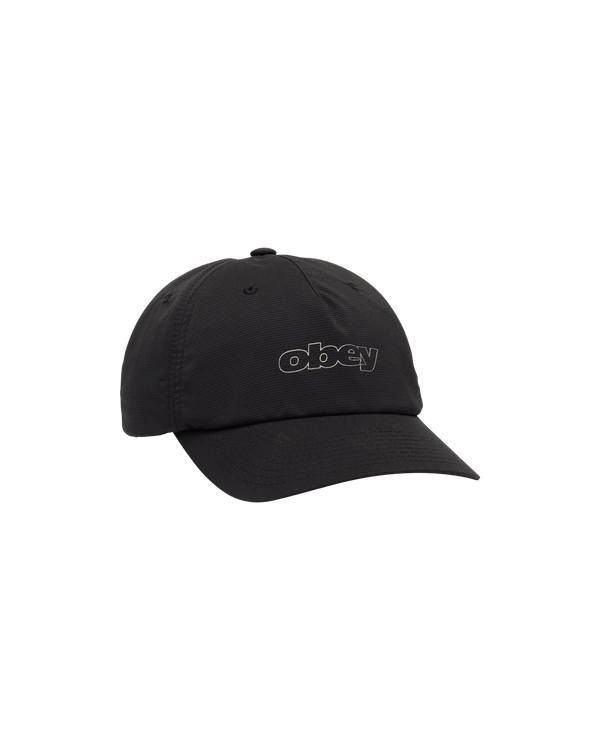 Obey Scamble 5 Panel Strapback Cap - Black - Streetart.fr
