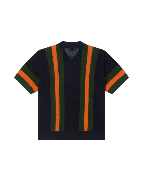 Obey Seth Polo Sweater - Dark Navy Multi - Streetart.fr