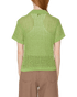 Obey Women Milly Open Knit Sweater Chemise - Light Green Multi - Streetart.fr