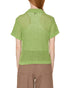Obey Women Milly Open Knit Sweater Chemise - Light Green Multi - Streetart.fr