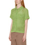 Obey Women Milly Open Knit Sweater Chemise - Light Green Multi - Streetart.fr