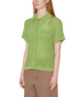 Obey Women Milly Open Knit Sweater Chemise - Light Green Multi - Streetart.fr