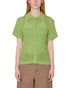 Obey Women Milly Open Knit Sweater Chemise - Light Green Multi - Streetart.fr