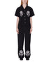 Obey Women Roses Embellished Shirt - Off Black - Streetart.fr