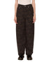 Obey Womens Leah Printed Baggy 5 Pocket Pant - Chocolate - Streetart.fr