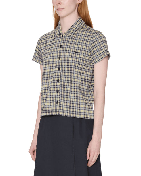Obey Womens Lila Micro Check - Yellow Multi - Streetart.fr