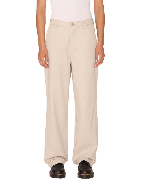 Obey Womens Sybil Carpenter Denim Pant - Sand Faded Wash - Streetart.fr