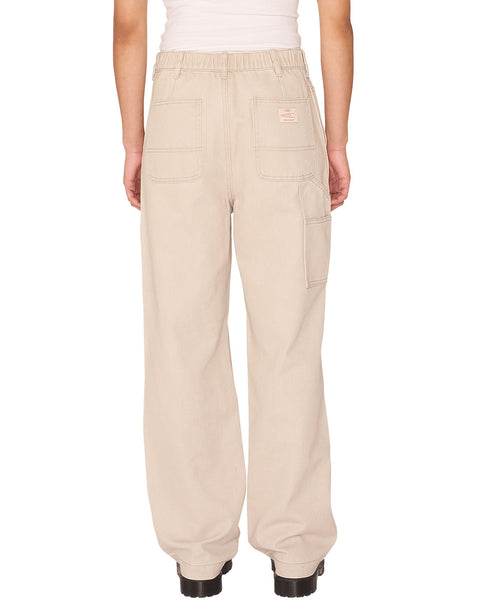 Obey Womens Sybil Carpenter Denim Pant - Sand Faded Wash - Streetart.fr