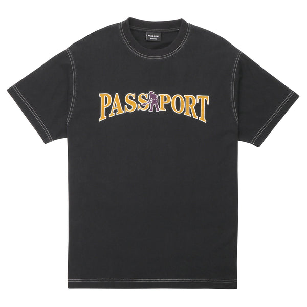 Passport Official Contrast T-Shirt - Washed Black - Streetart.fr
